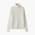 Turtleneck Sweater – Woven Knit Texture
