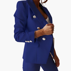Two-Piece Suit Set – Blazer and Straight-Leg Pants