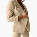 Two-Piece Suit Set – Blazer and Straight-Leg Pants