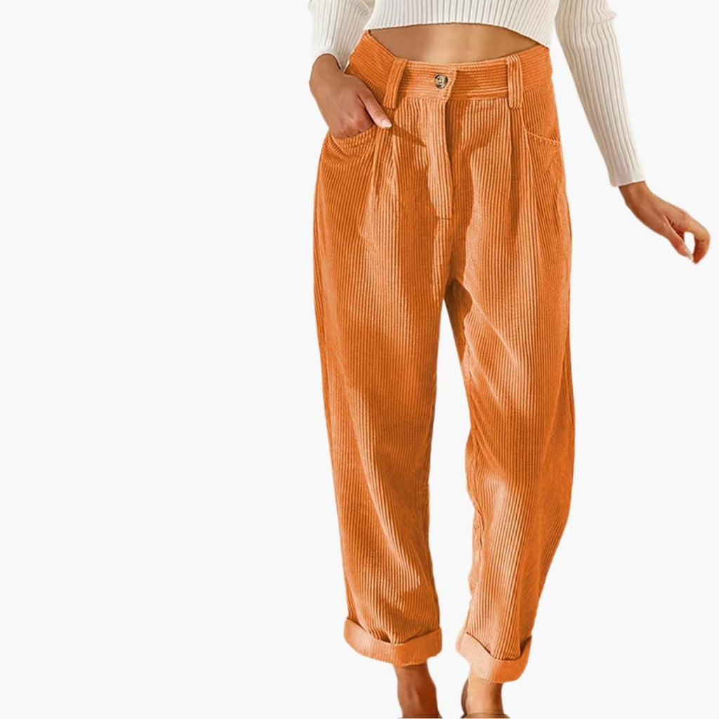 Corduroy Pants – Waistband – Front Closure