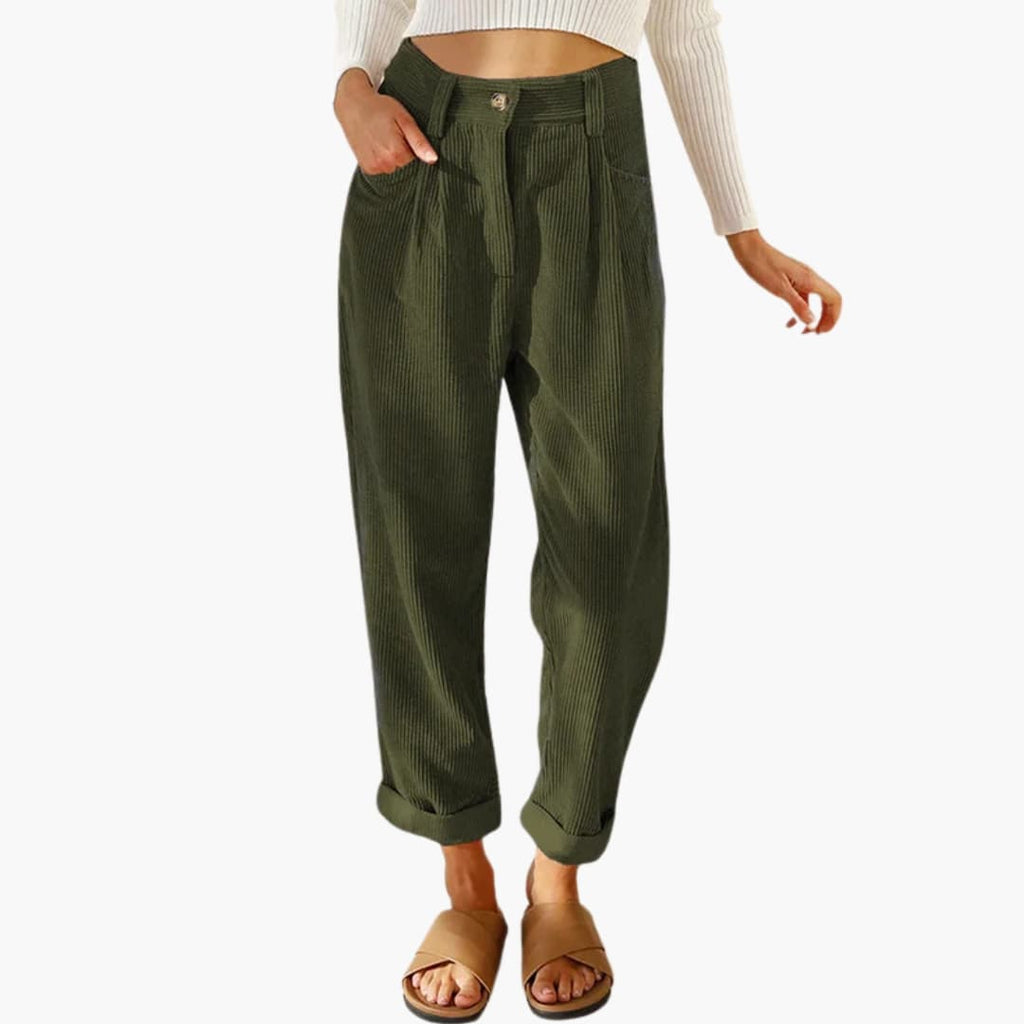 Corduroy Pants – Waistband – Front Closure