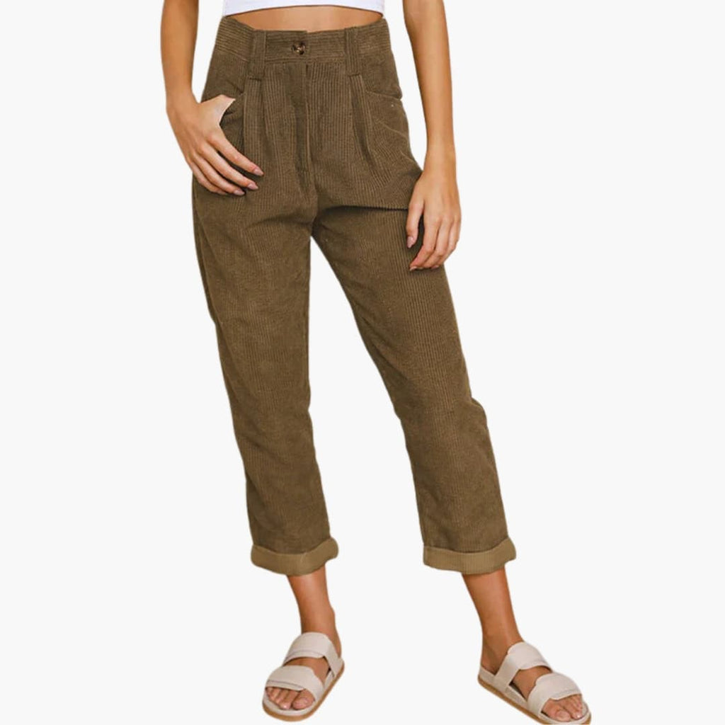 Corduroy Pants – Waistband – Front Closure