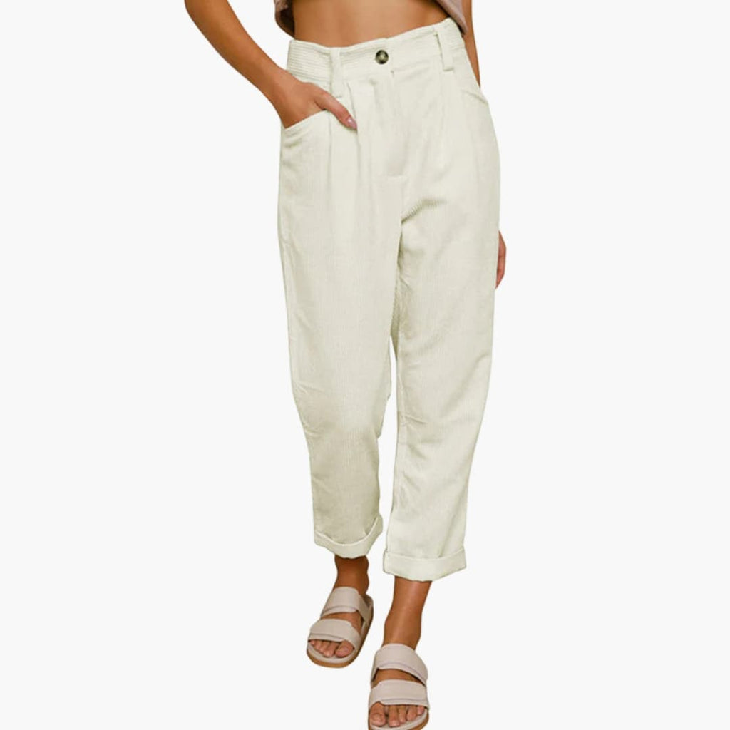 Corduroy Pants – Waistband – Front Closure