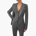 Three-Piece Suit Set – Blazer Vest and Trousers