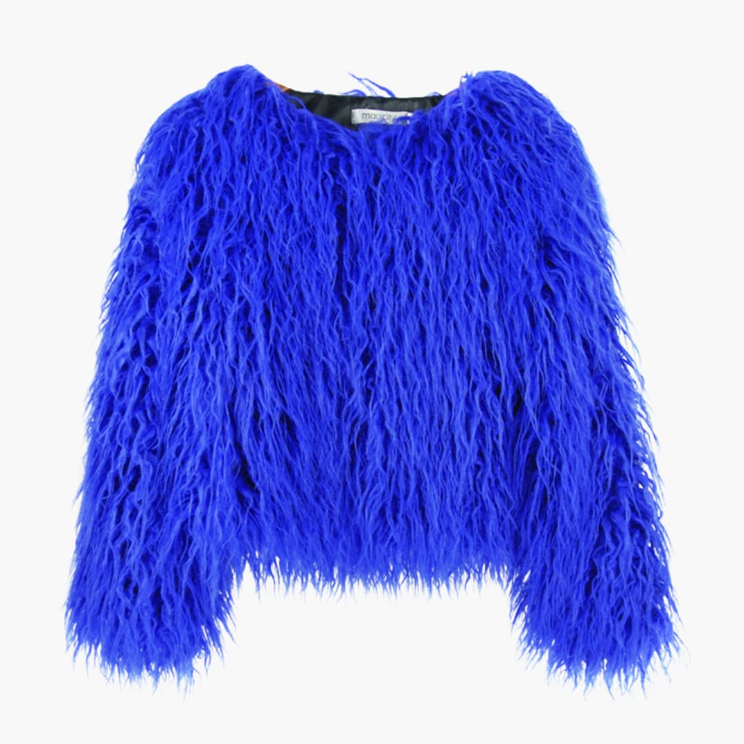 Faux Fur Coat – Textured Finish – Long Sleeves