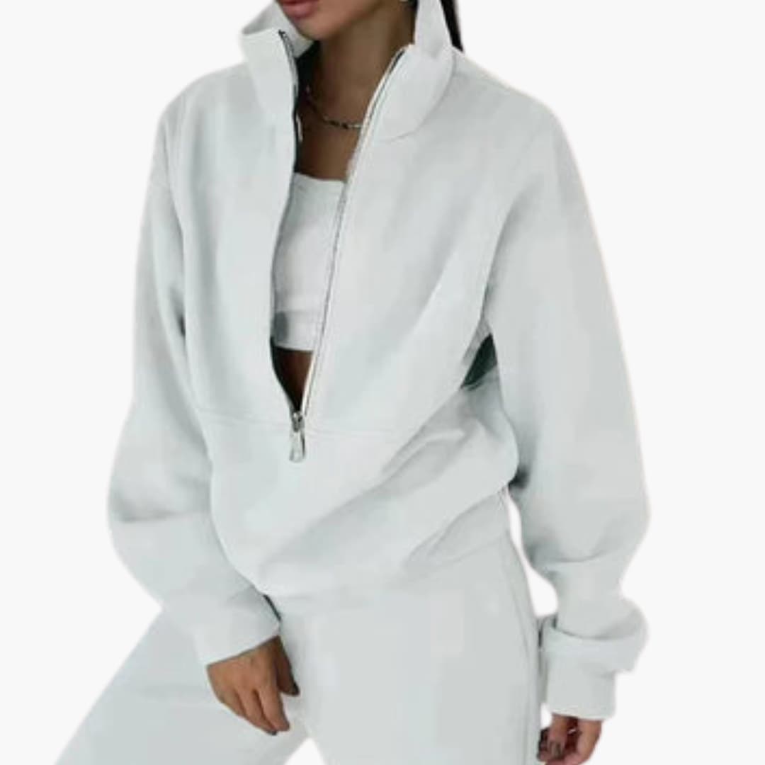Two-Piece Lounge Set – Half-Zip Sweatshirt