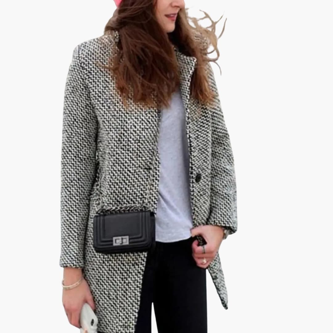 Women's Coat with Button Closure