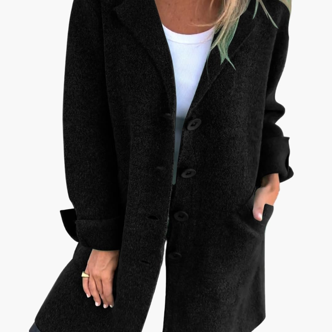 Coat – Button Closure – Front Pockets