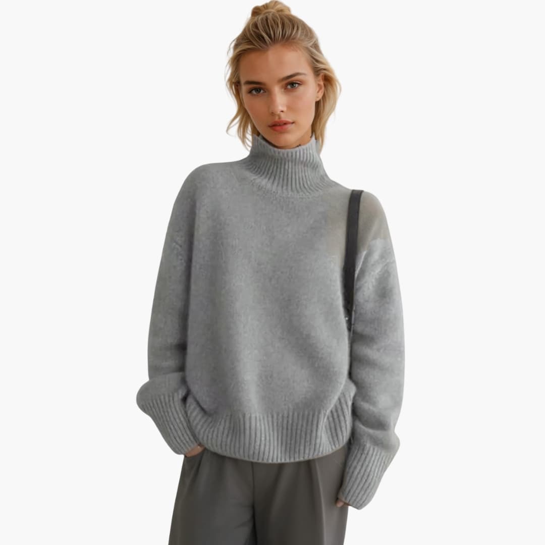 Turtleneck Sweater – Ribbed Cuffs