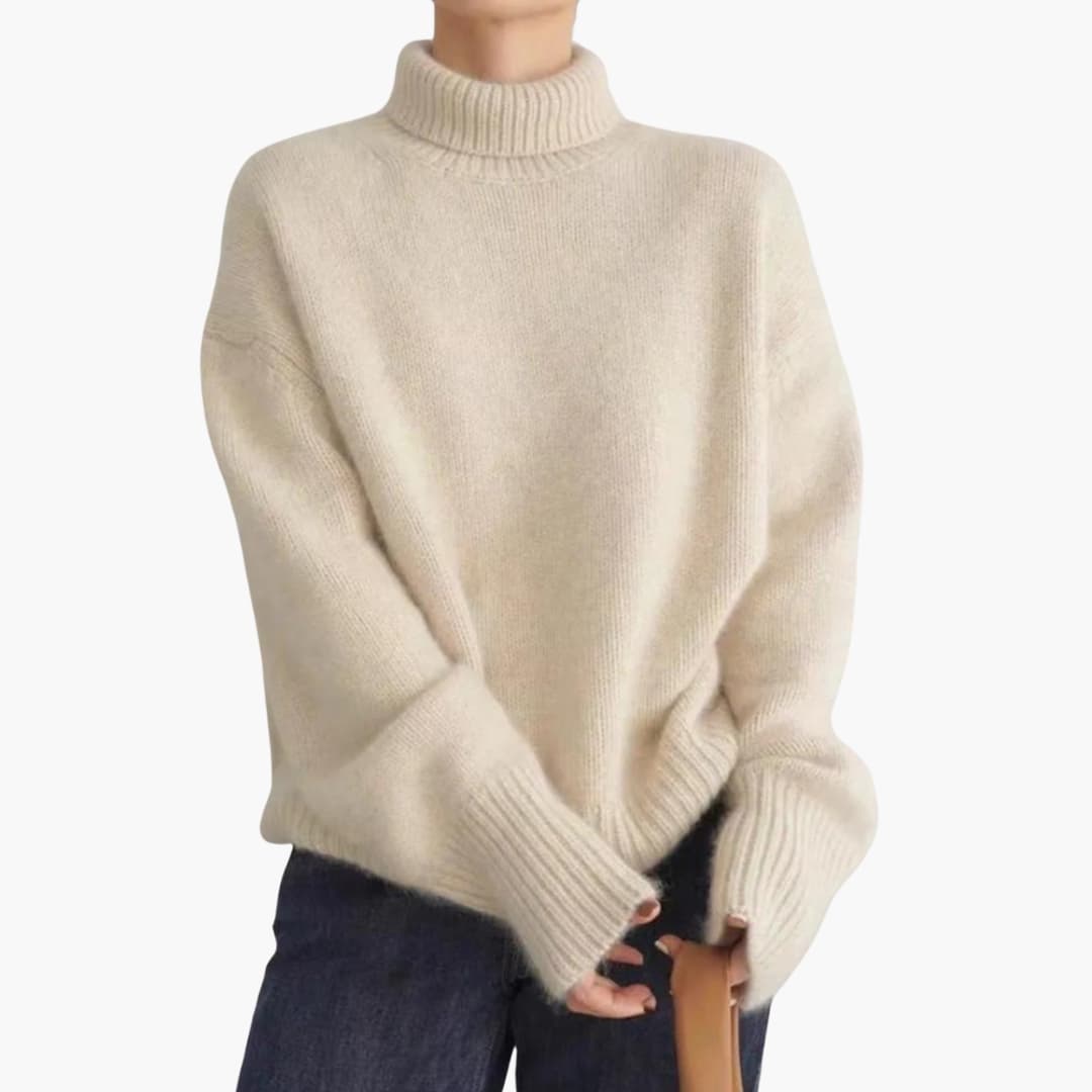 Turtleneck Sweater – Ribbed Cuffs