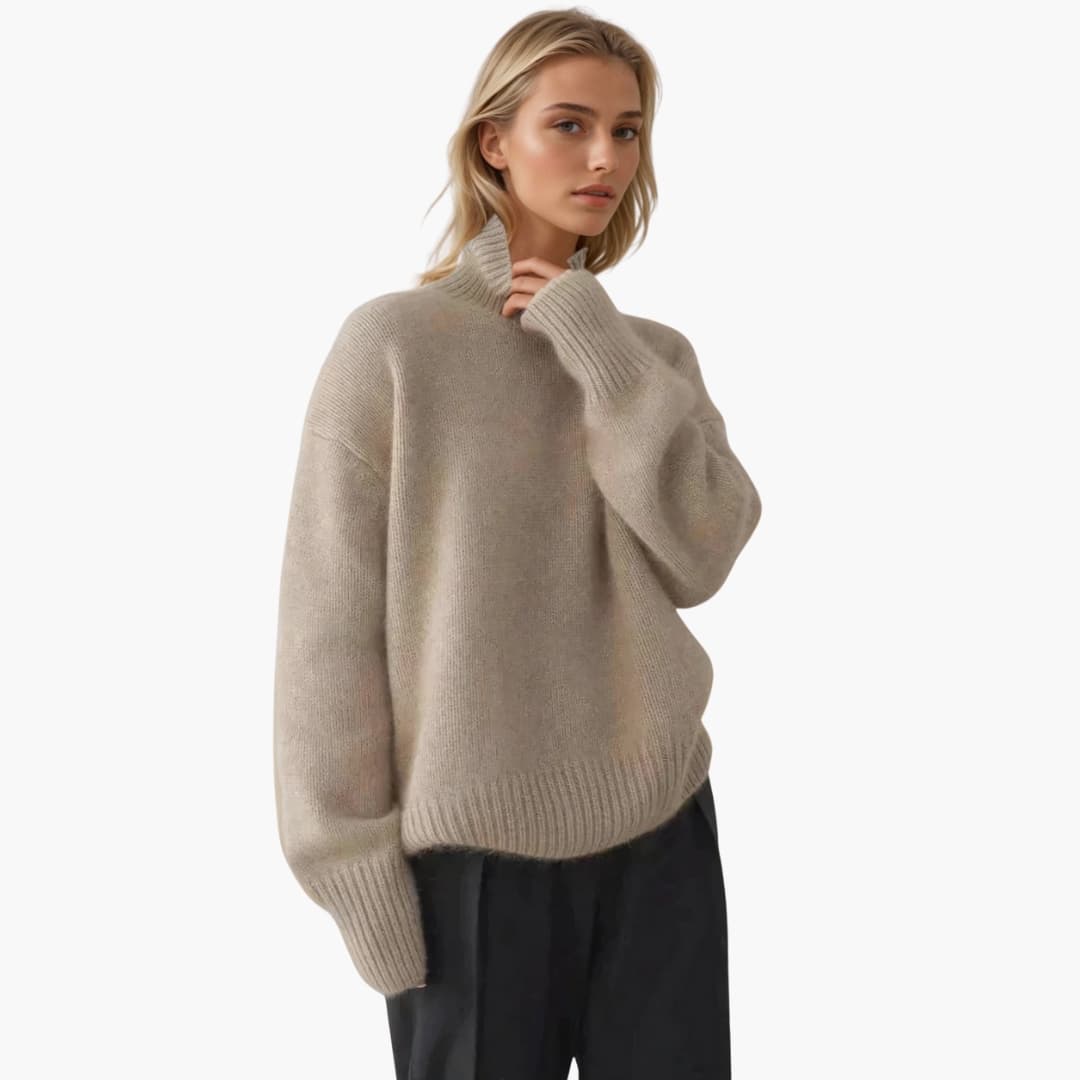 Turtleneck Sweater – Ribbed Cuffs