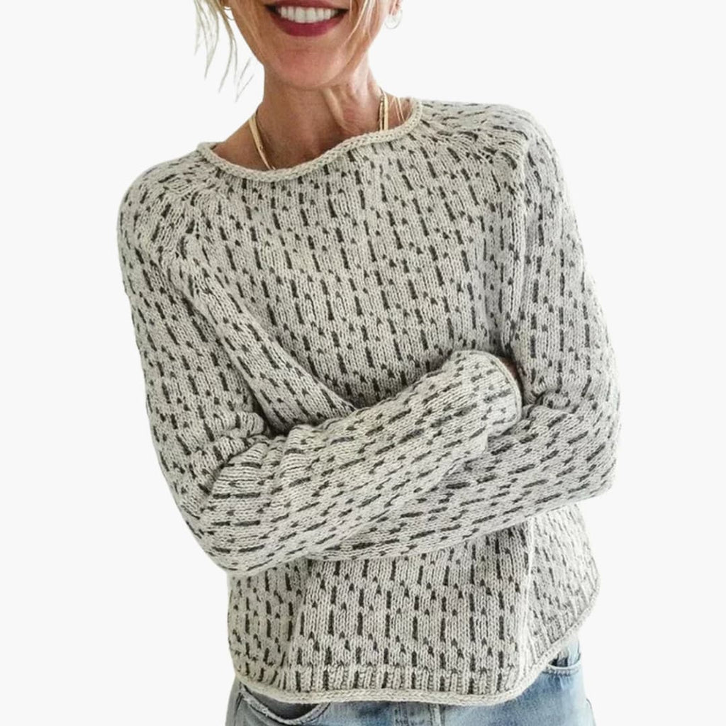 Pullover Sweater – Round Neck – Striped Pattern