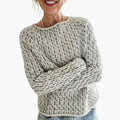 Pullover Sweater – Round Neck – Striped Pattern