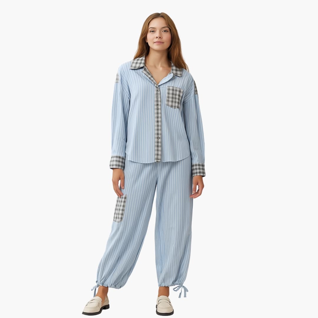 Pajama Set – Striped Shirt