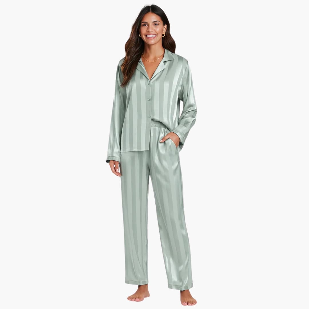 Pajama Set – Button-Down Shirt – Matching Pants
