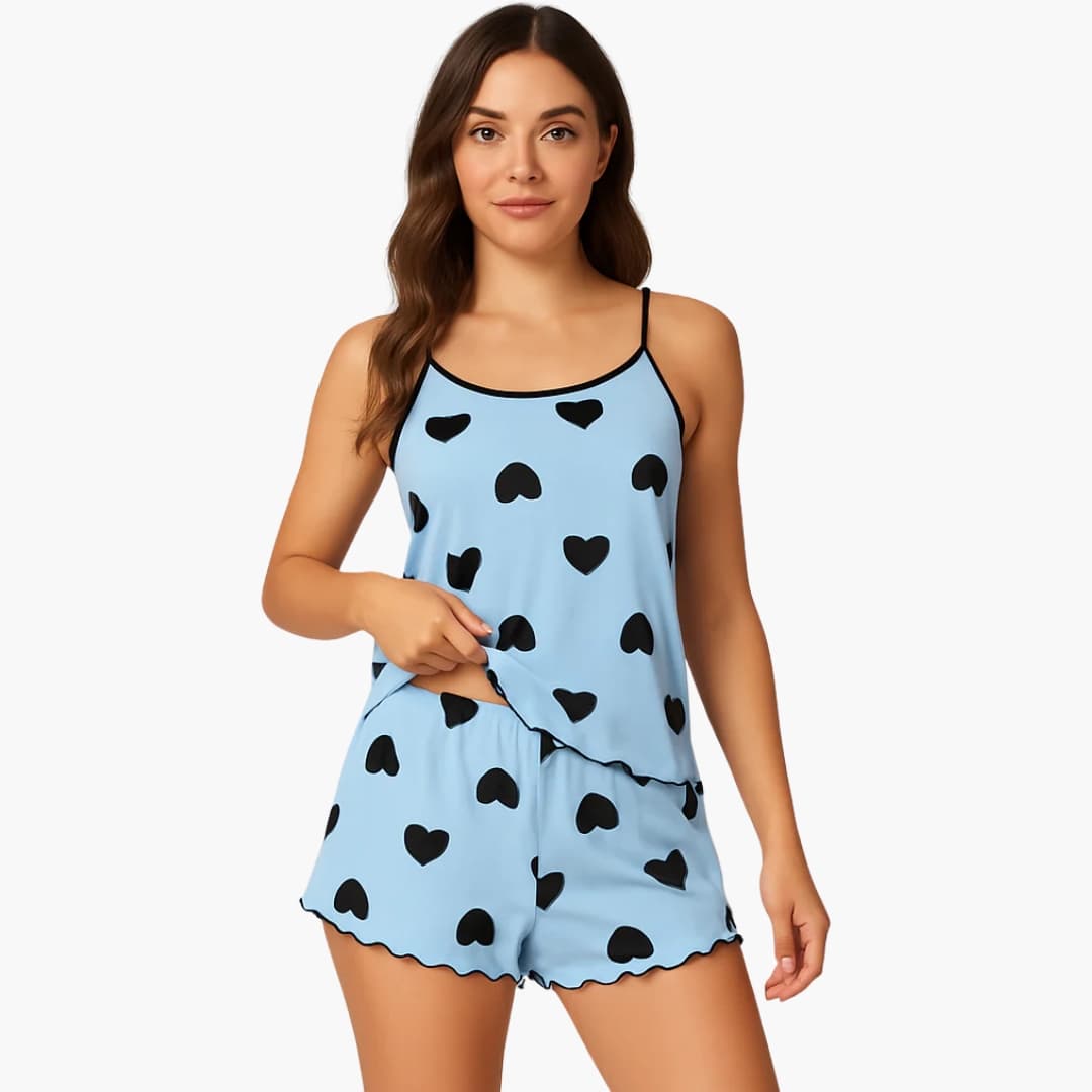 Pajama Set – Short Sleeve Top – Shorts