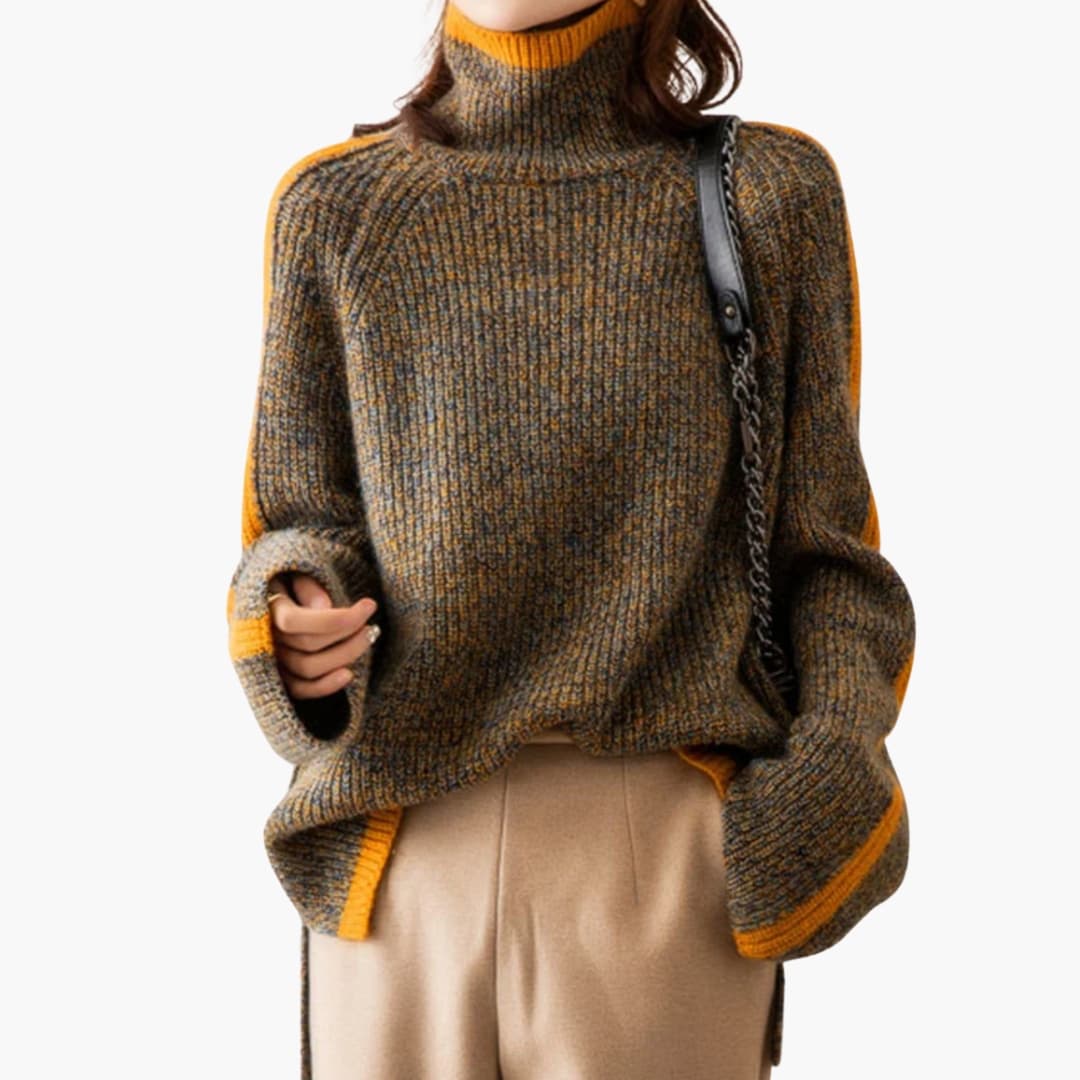 Striped Turtleneck Sweater