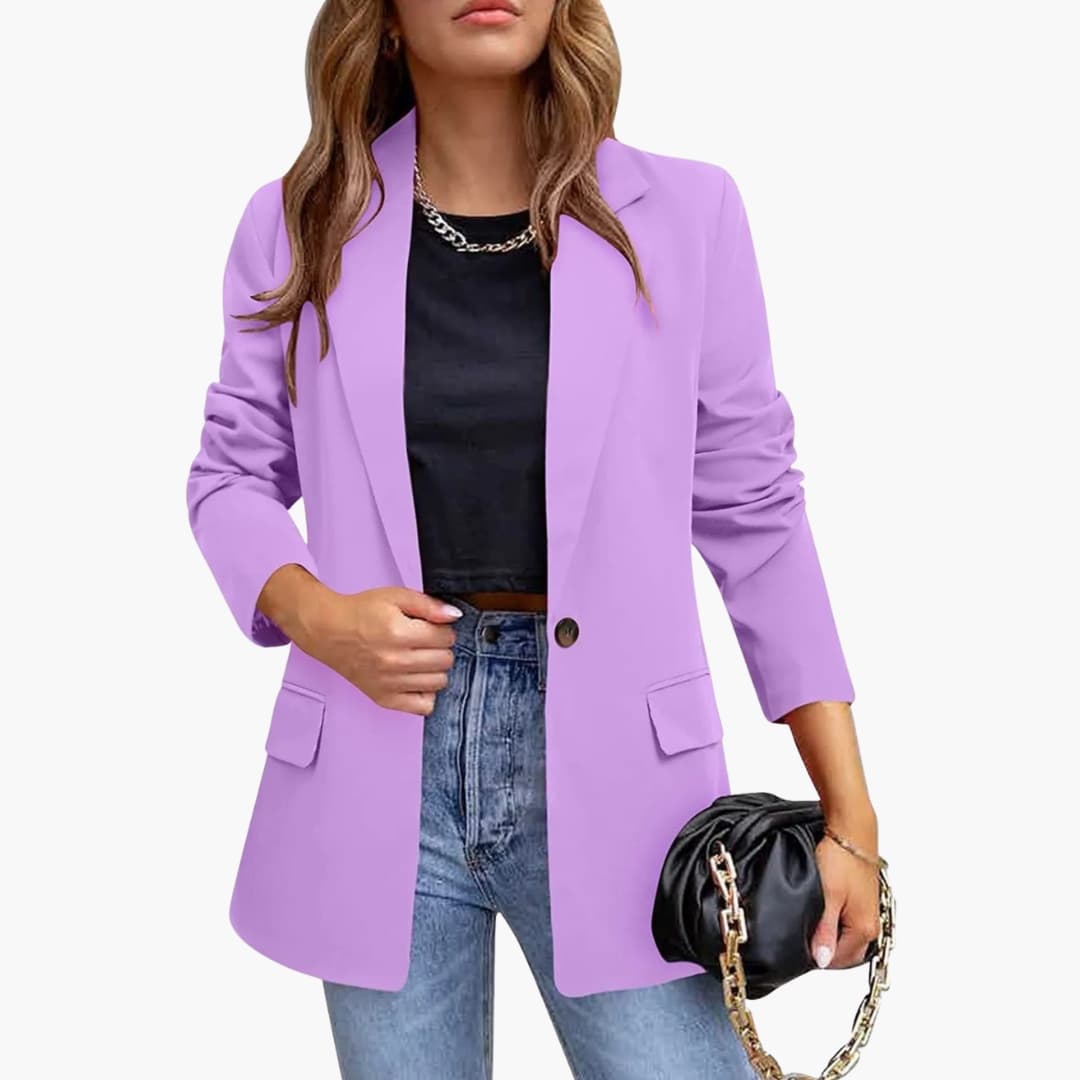 Slim-Fit Blazer – Notched Collar – Long Sleeves