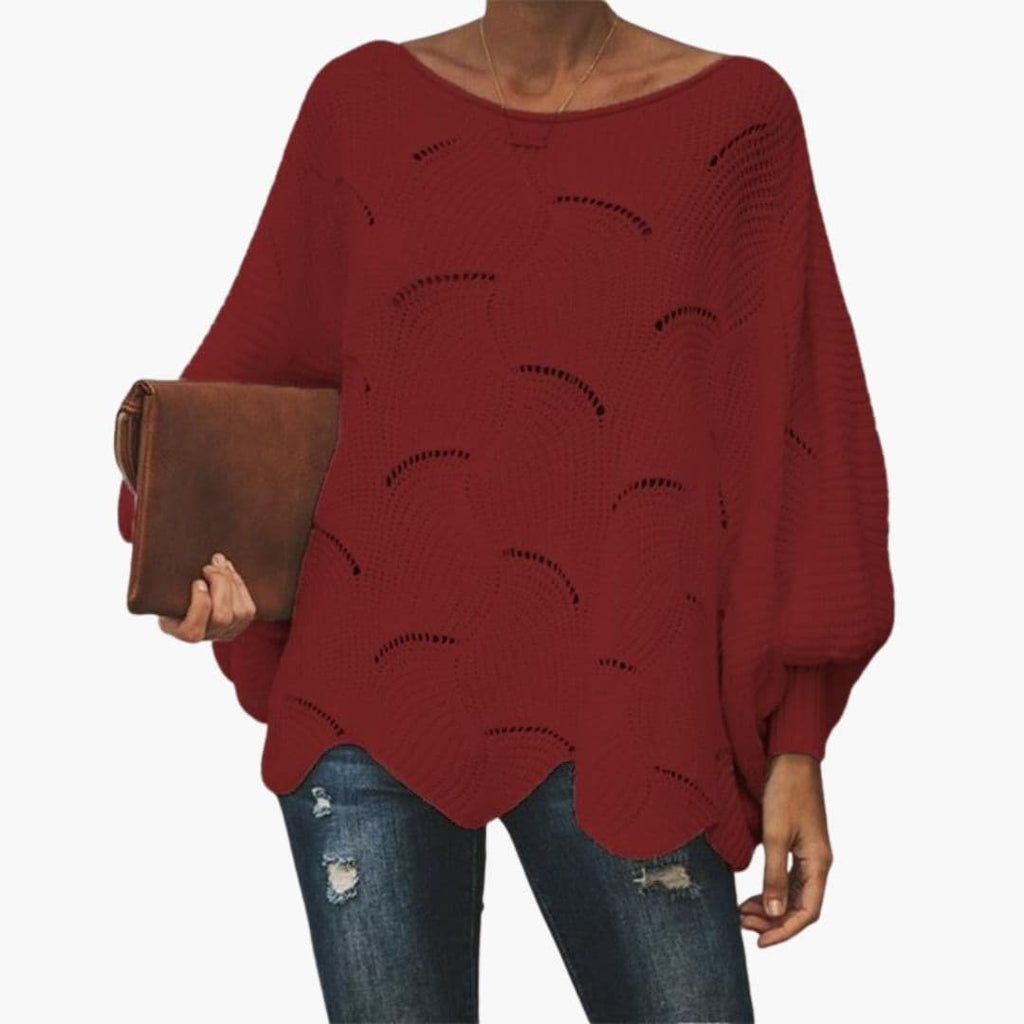 Knit Sweater – Batwing Sleeves