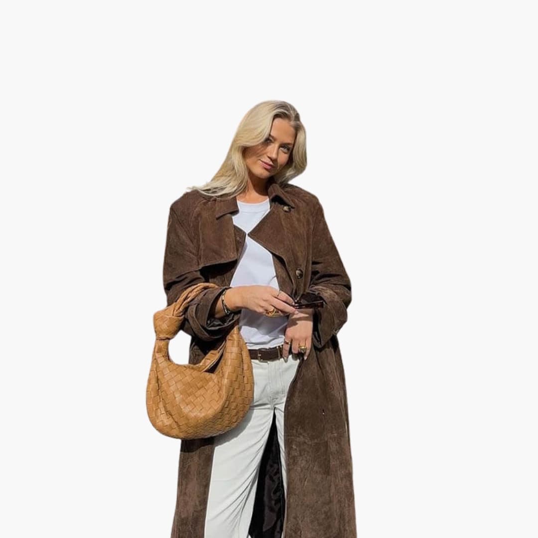 Trench Coat – Notched Collar – Waist Belt