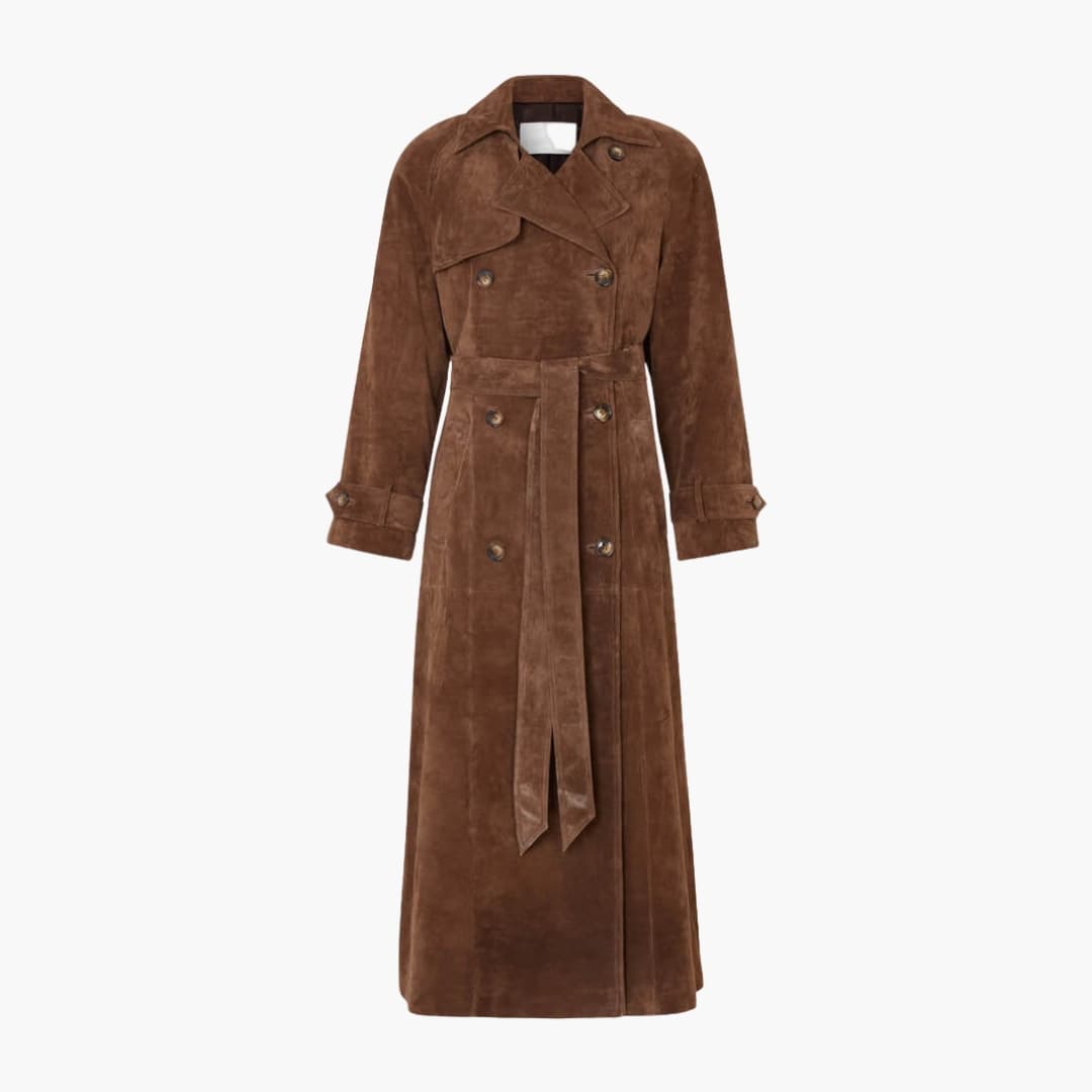 Trench Coat – Notched Collar – Waist Belt