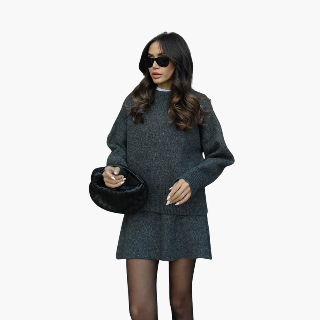 Two-Piece Set – Round Neck Sweater