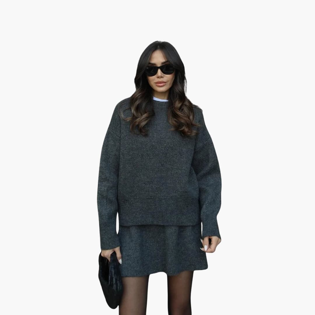 Two-Piece Set – Round Neck Sweater