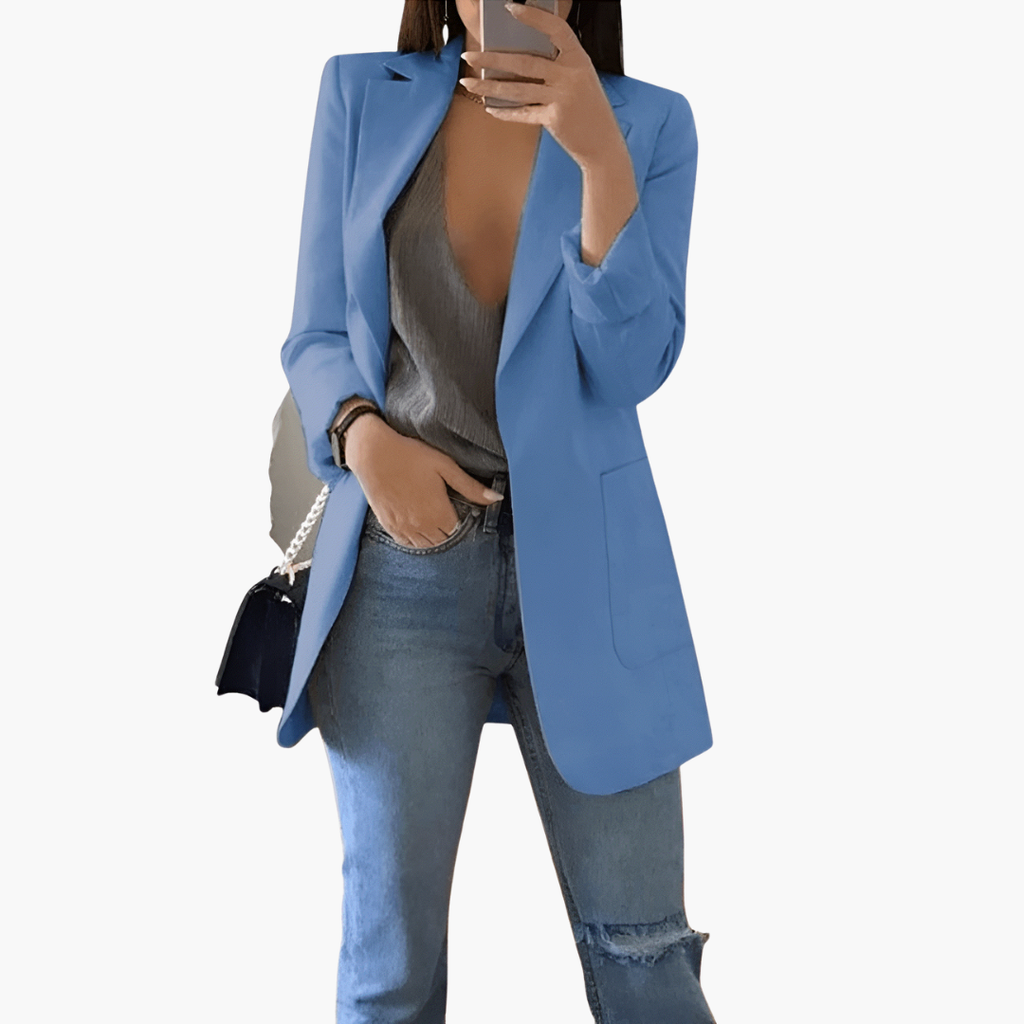 Blazer Jacket – Open Front – Long Sleeves