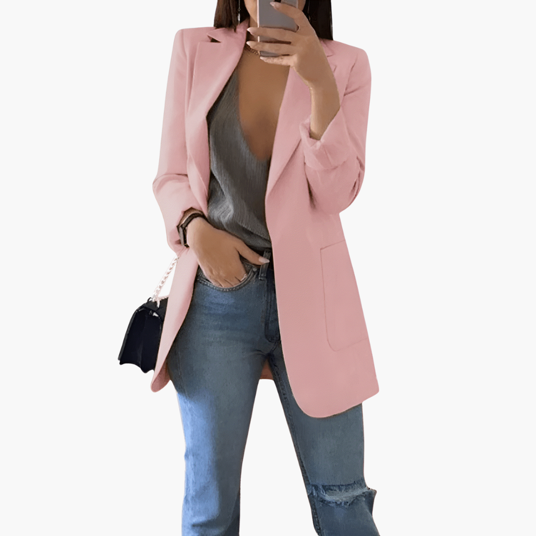 Blazer Jacket – Open Front – Long Sleeves