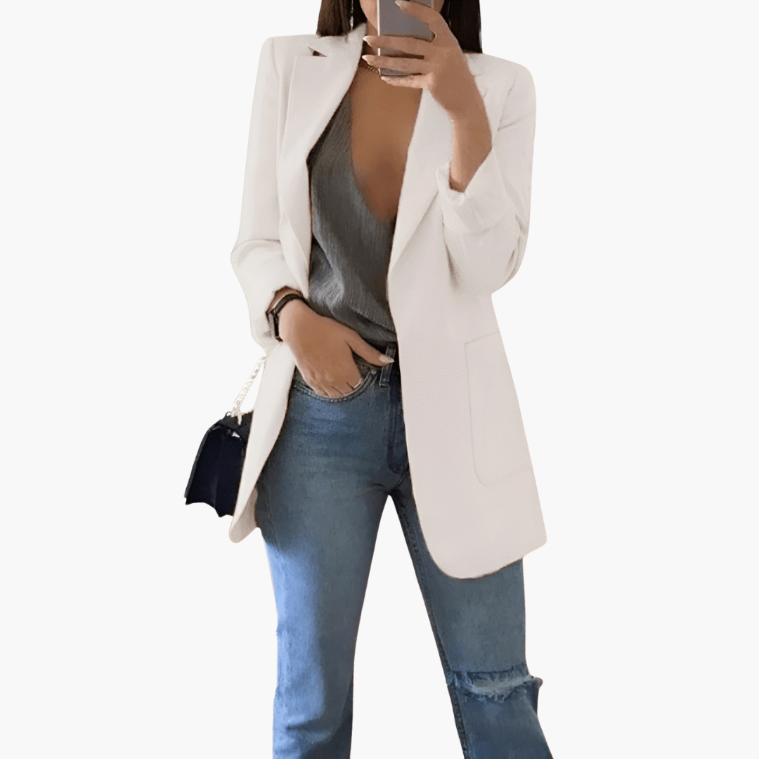 Blazer Jacket – Open Front – Long Sleeves