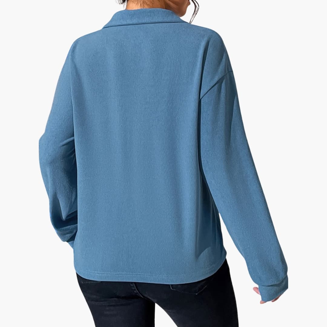 Sweater – Stand-Up Collar – Half-Zip