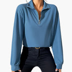 Sweater – Stand-Up Collar – Half-Zip