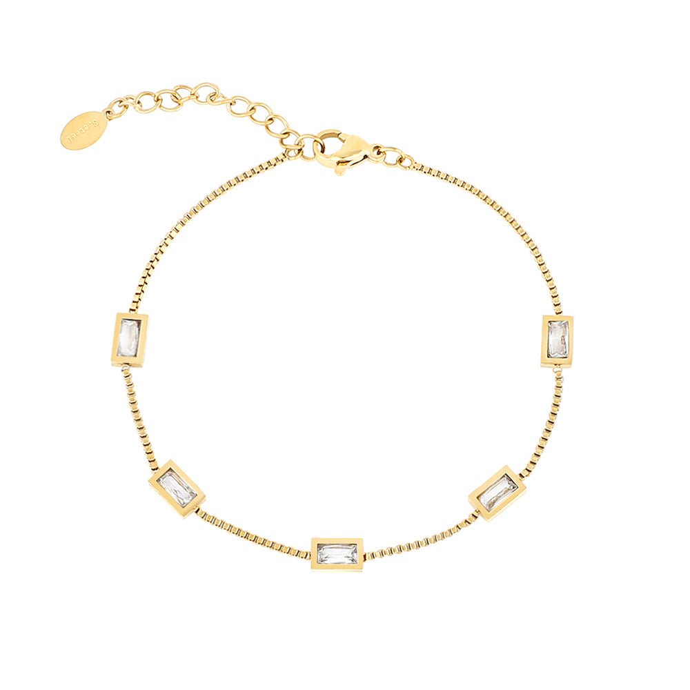 Diamond Glow Bracelet Gold – Sparkling Gemstone-Inspired Jewelry