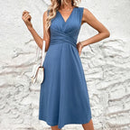 A-Line Summer V-neck Dress for Women