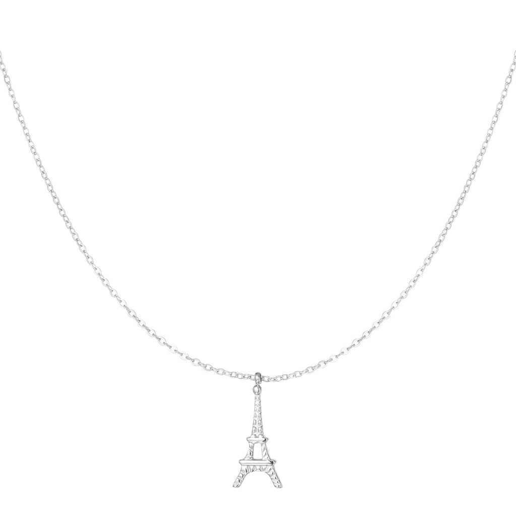 Eiffel Elegance Necklace Silver – Paris-Inspired Minimalist Jewelry