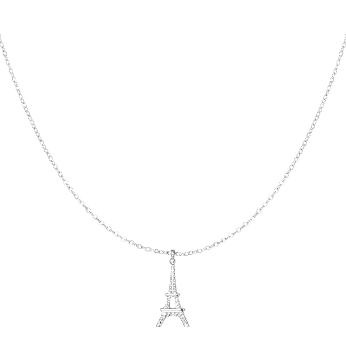 Eiffel Elegance Necklace Silver – Paris-Inspired Minimalist Jewelry