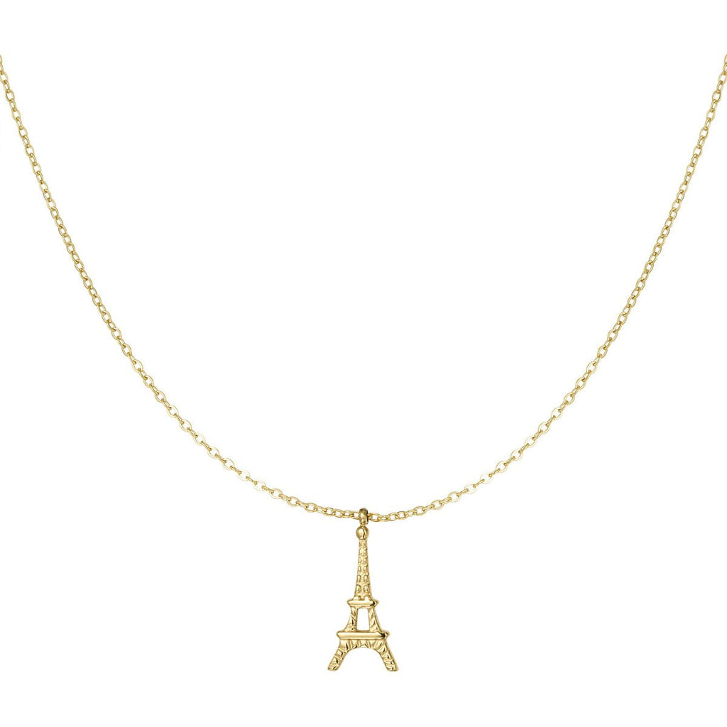 Eiffel Elegance Necklace Gold – Paris-Inspired Minimalist Pendant