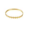 Floral Charm Bangle Bracelet Gold – Botanical-Inspired Cuff Jewelry