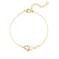Forever Hearts & Pearl Bracelet Gold – Elegant Pearl and Heart Jewelry