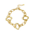 Four Leaf Clover Link Bracelet Gold – Lucky Clover-Inspired Chain Jewelry