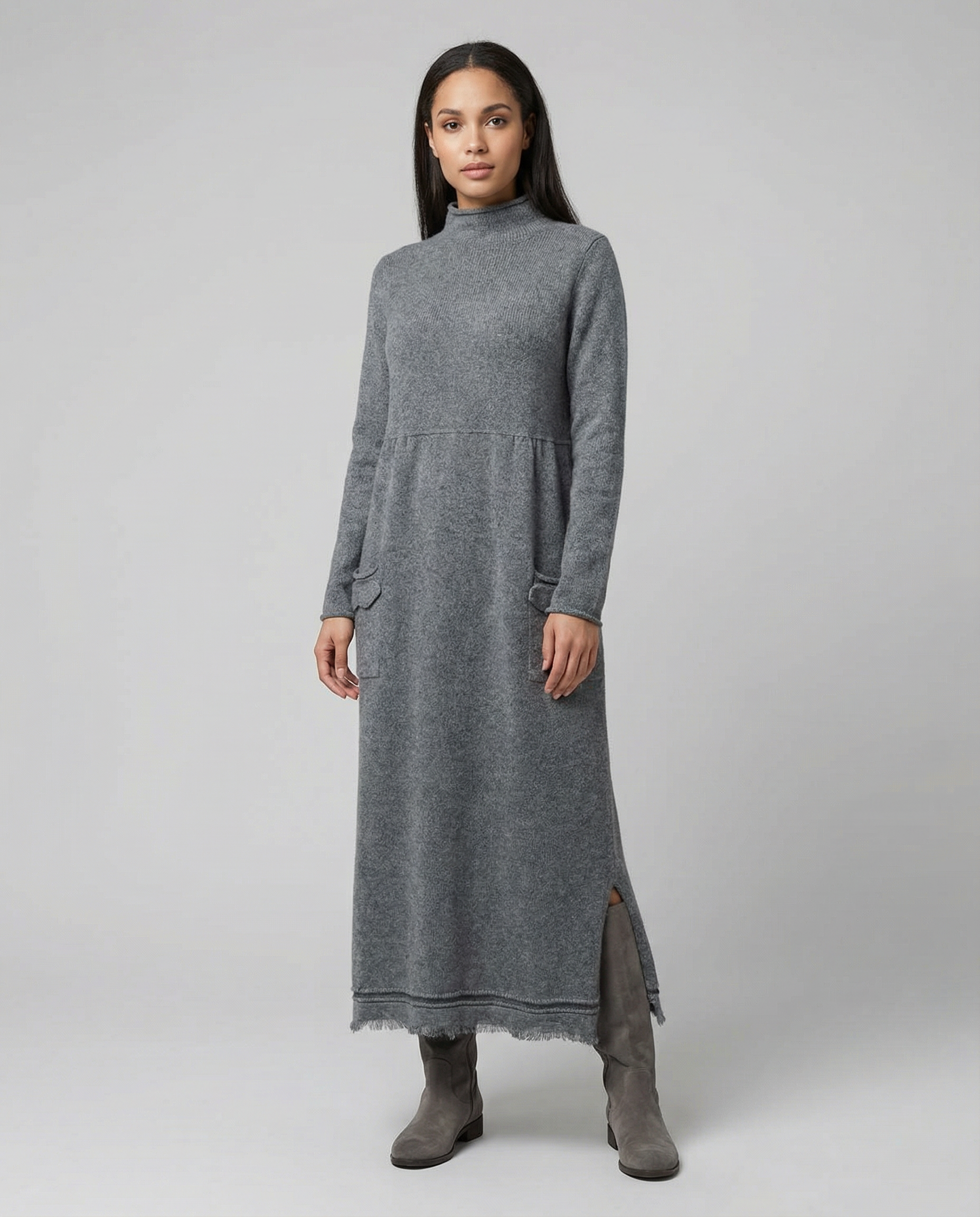 Autumn Maxi Dress – Elegant Loose Fit Long Sleeve Hoodie