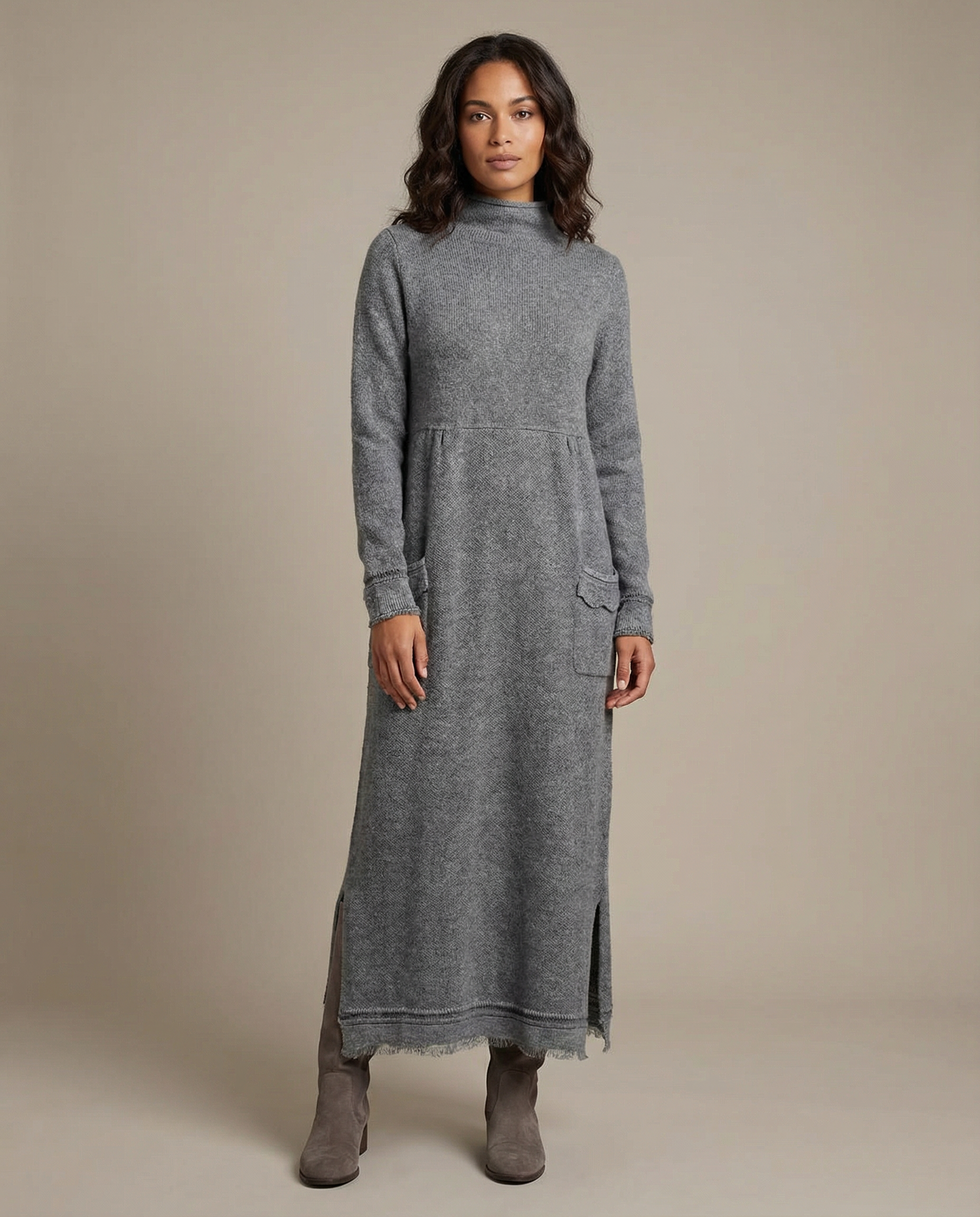 Autumn Maxi Dress – Elegant Loose Fit Long Sleeve Hoodie