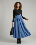 A-Line Dress – Stylish Patchwork Design for Casual Spring Outings