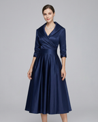 A-Line Dress – Stylish Lapel Design for Summer Outings