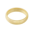 Geometric Bangle Bracelet 15 mm Gold – Modern Bold Cuff Jewelry
