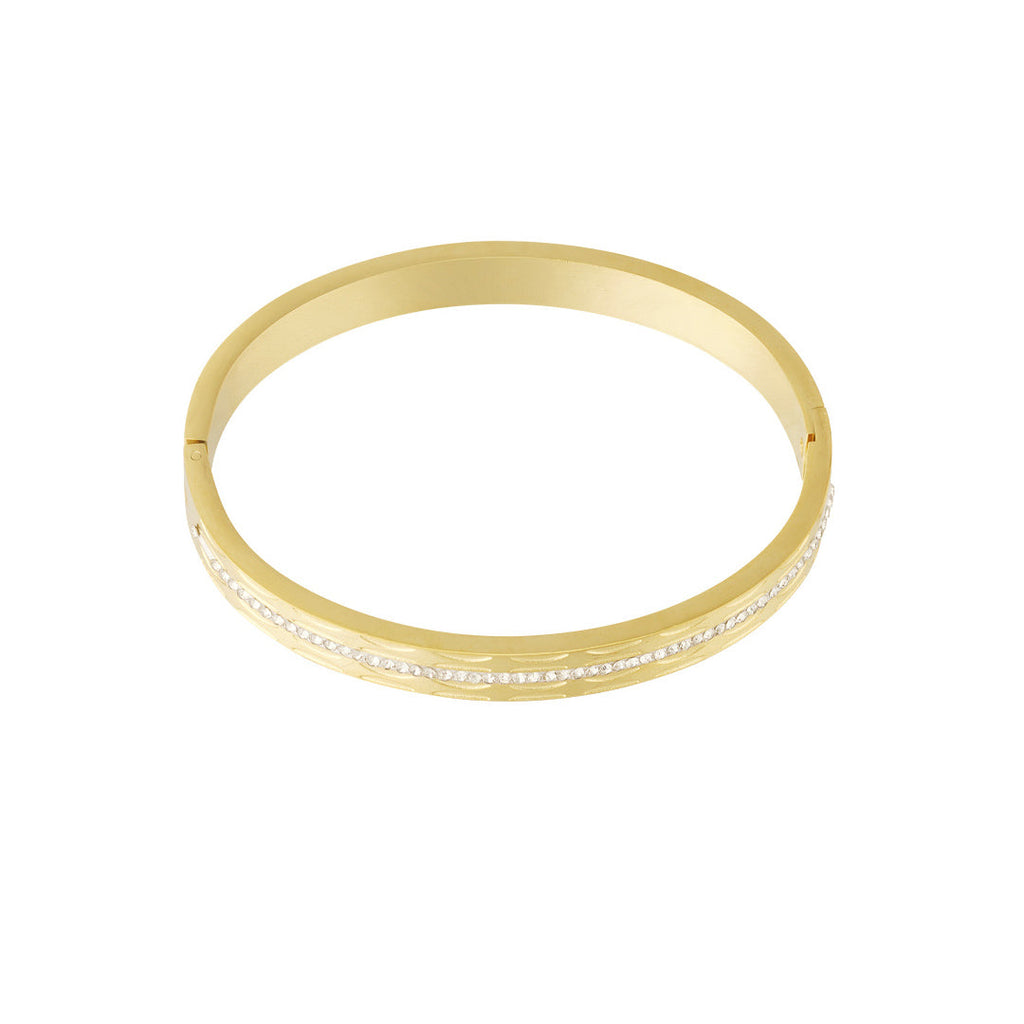 Geometric Shine Bangle Bracelet Gold – Modern Geometric Cuff Jewelry