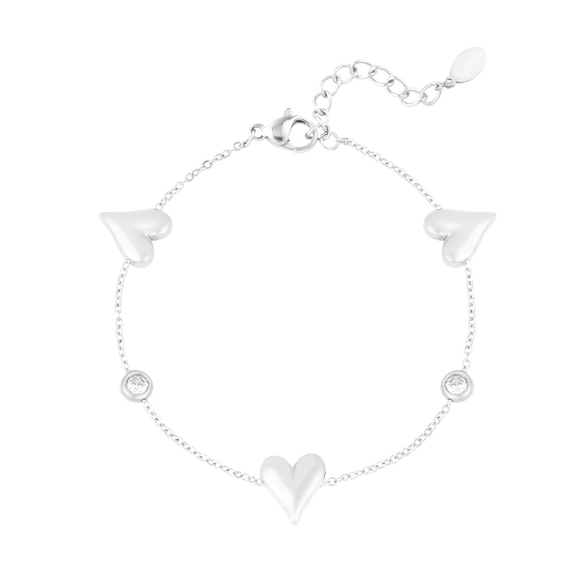 Gleaming Love Bracelet Silver – Romantic Heart Pendant Jewelry