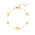 Gleaming Love Bracelet Gold – Romantic Heart Pendant Jewelry