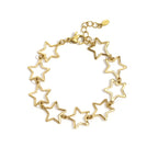 Gold Star Link Bracelet Gold – Celestial Star Chain Jewelry