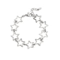 Silver Star Link Bracelet Silver – Celestial Star Chain Jewelry